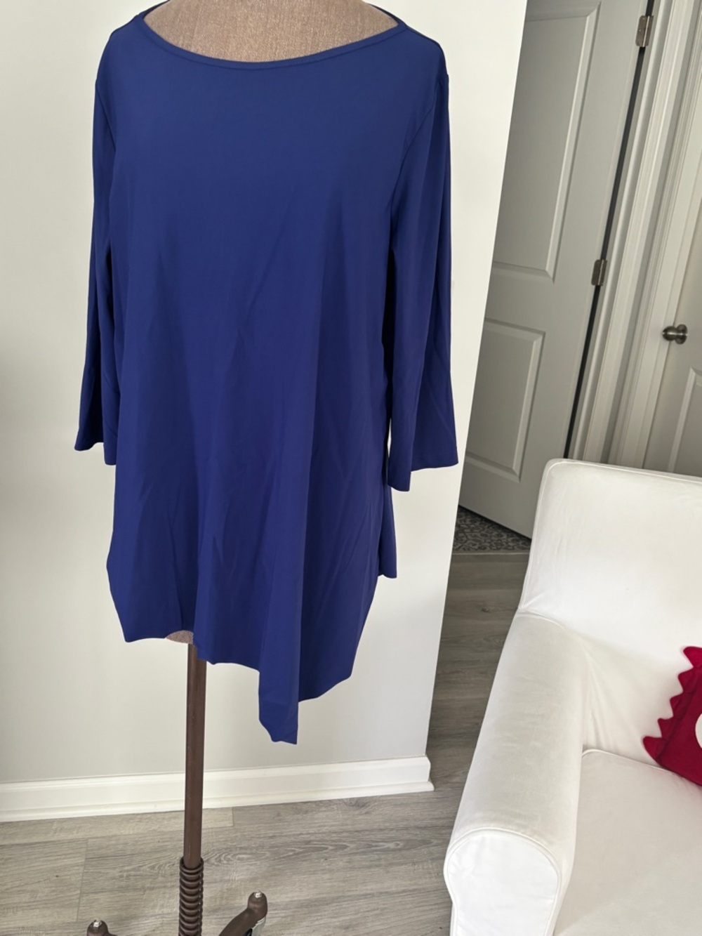 Porto San Francisco Women's Boatneck Long Sleeve Tunic - Royal Blue XL
